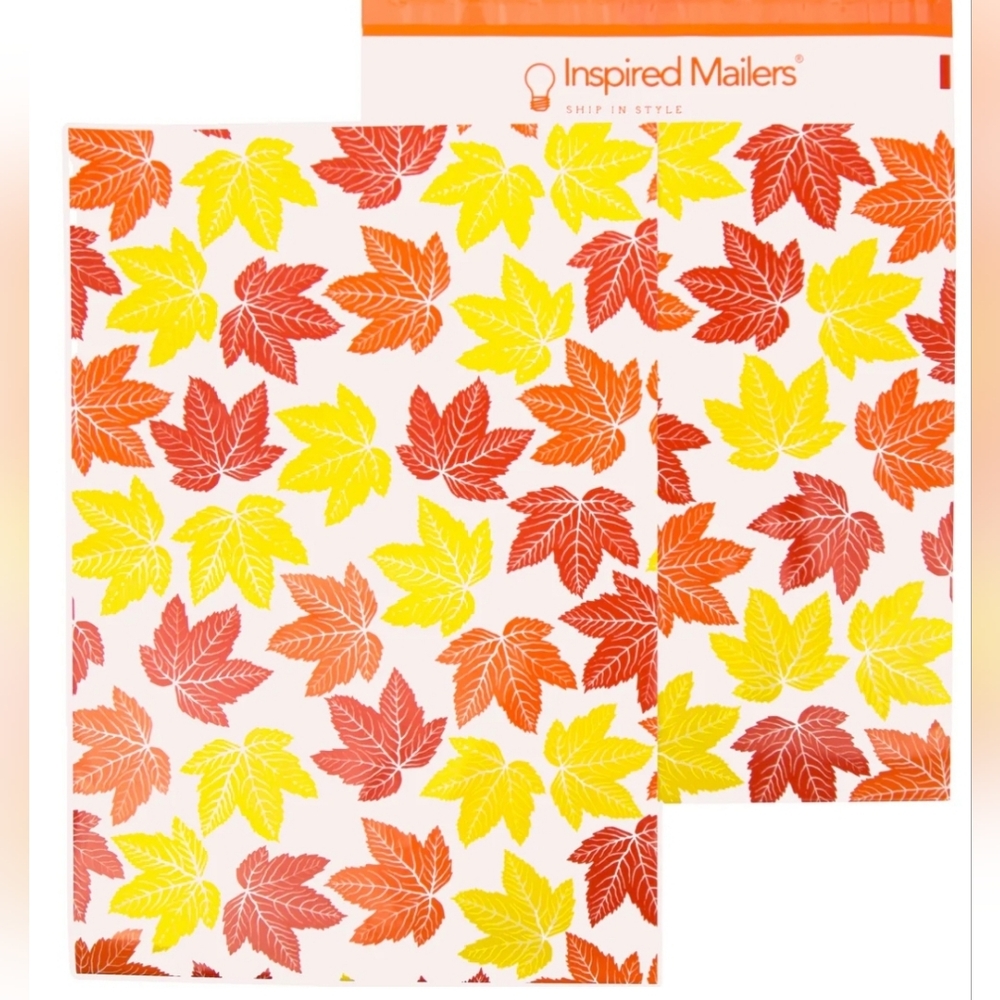 20pk 🍂 Autumn Leaves 10x13 Poly Mailers